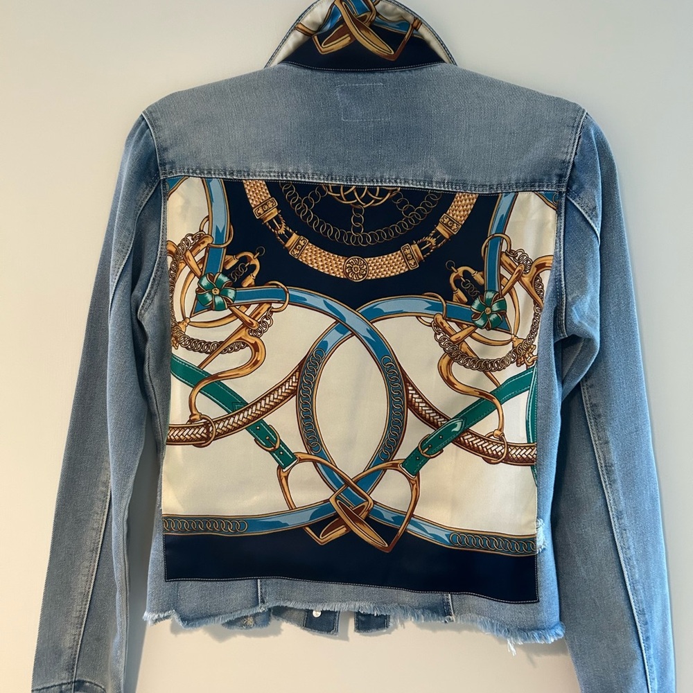 Stacy Bradley Design denim jacket with silk back